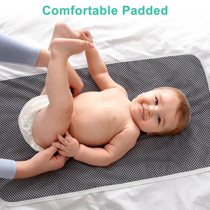 Accmor Portable Diaper Changing Pad, Waterproof Foldable Baby Changing Mat for Travel, Baby Essentials Shower Registry Gifts