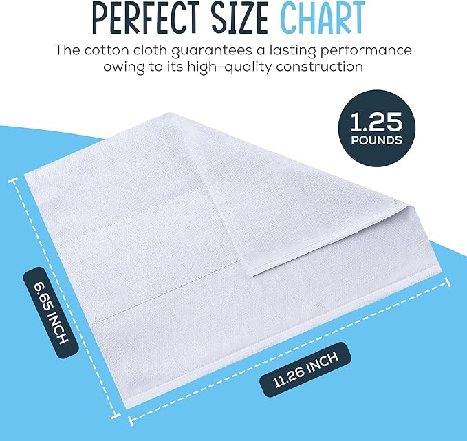 Linteum Textile Supply Birdseye Prefold Cloth Diapers 4-6-4 Ply 12x16 Inches Burp Cloth 100% Cotton Diapers for Babies Unisex No Shrinkage Washable Reusable Diaper (White) 6 Pack