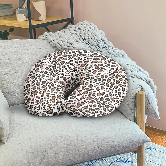 White Brown Leopard Breastfeeding Pillow Slipcover for Baby Breastfeeding Nursing Pillow Slipcovers Super Soft Lightweight and Easy to Clean