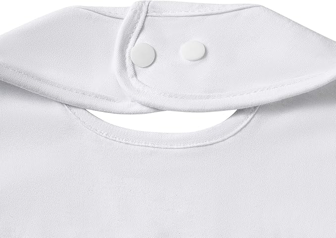 Baptism Bib for Baby Boy and Girls - Soft Cotton Adjustable Christening Outfits Embroidered Cross Bib