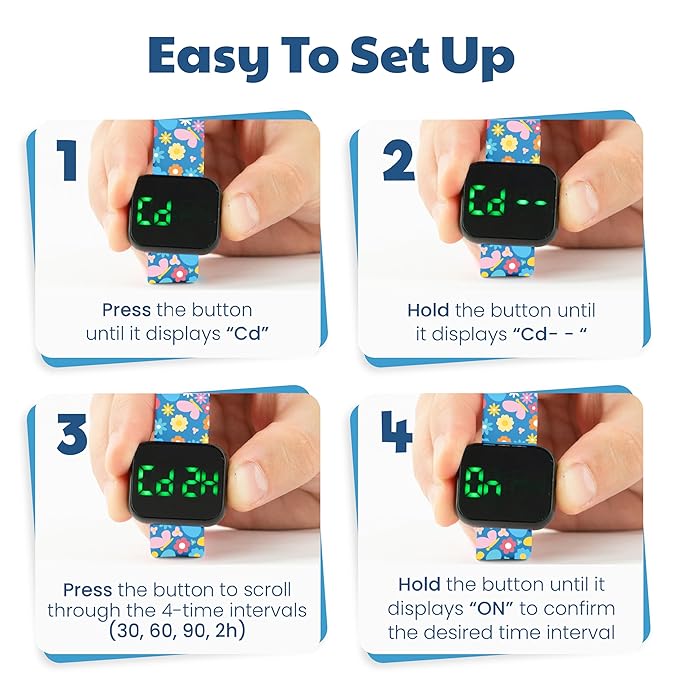 Potty Training Watch for Kids V2 – A Water Resistant Toilet Reminder Device for Boys & Girls to Train Your Toddler with Fun/Musical & Vibration Interval Reminder with Potty Training eBook (Butterfly)