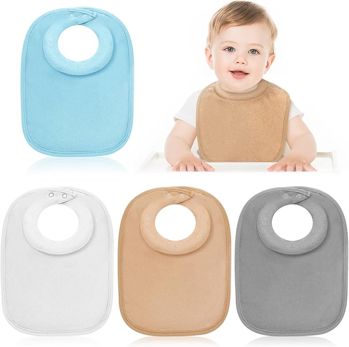 Twistover Newborn Bibs Feeding Bibs for Drooling and Teething Comfy Neck Baby Bib with Padded Absorbent Collar
