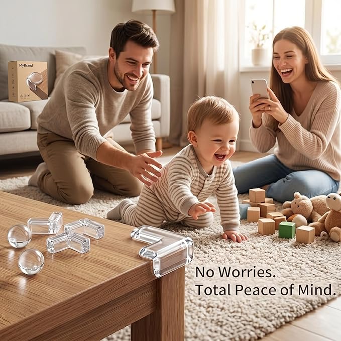 Extra Large & Ultra-Safe Baby Corner Protector Guards - 16-Piece Transparent Table Corner Protectors for Furniture, Super Strong Adhesive, Easy to Install Child Safety Set
