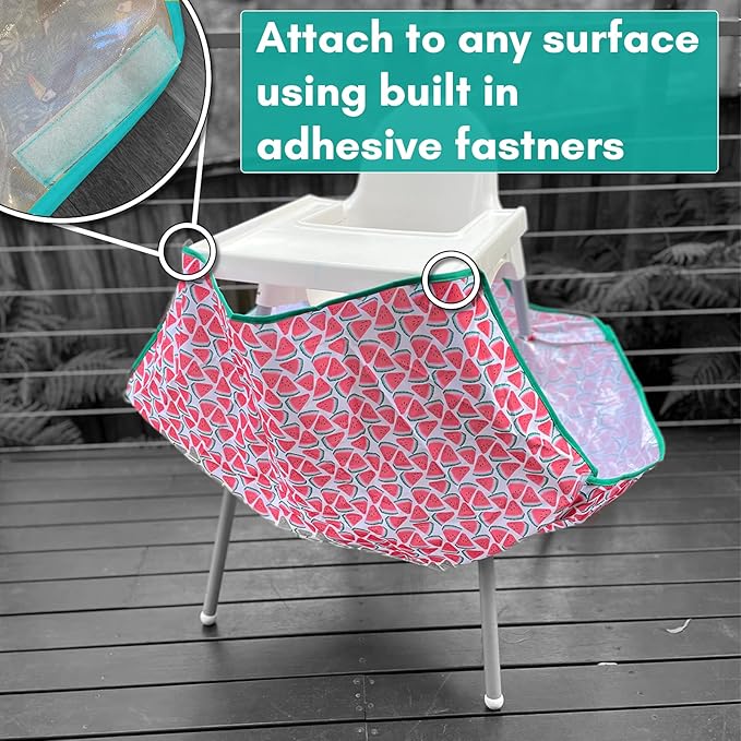 High Chair Food Catcher for Babies & Toddlers, Wipeable & Washable | Mumma's Little Helpers (Rainbows)
