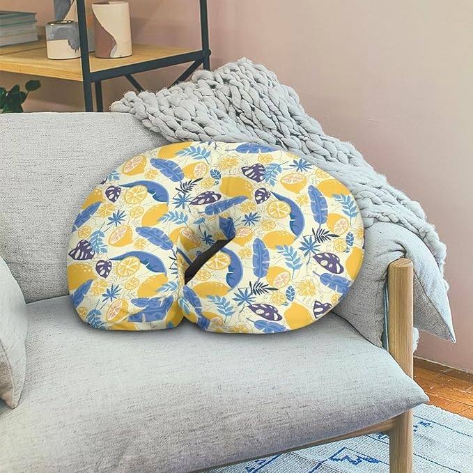 Lemon Nursing Pillow Cases 1 Pack for Breastfeeding Pillow Nursing Covers Pillow Slipcover Pillowcase Soft Fabric Fits Snug On Infant Feeding Cushion Cover Pillow Not Included