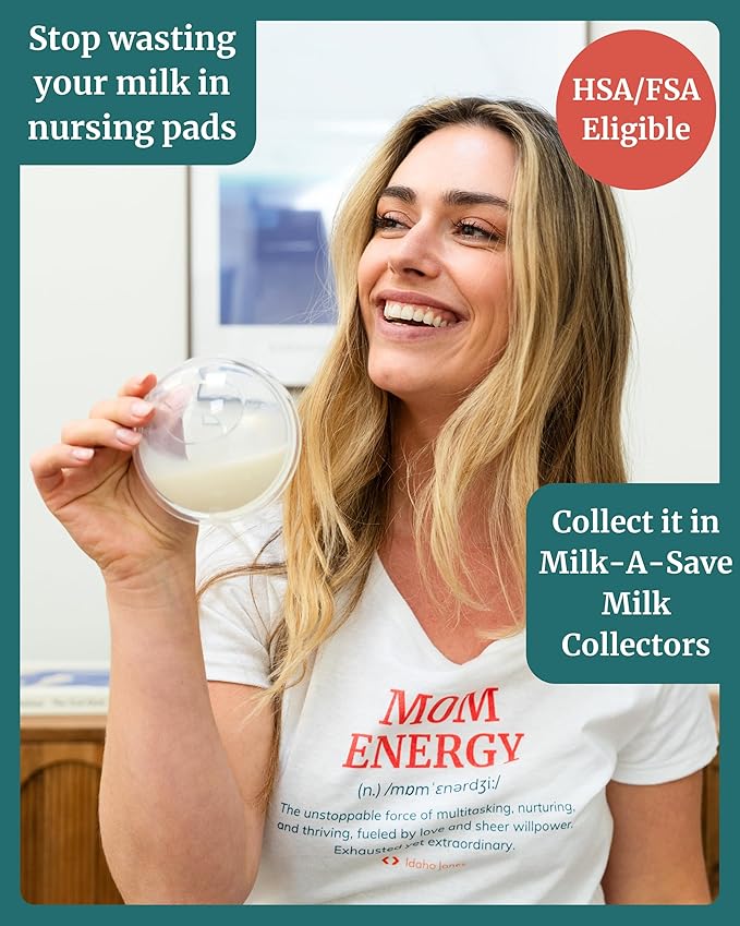 Idaho Jones Breast Milk Collector Shells | Soft Milk Catchers | Don't Waste Your Milk in Nursing Pads, Save it with Milk-A-Save | Recolector de Leche Materna