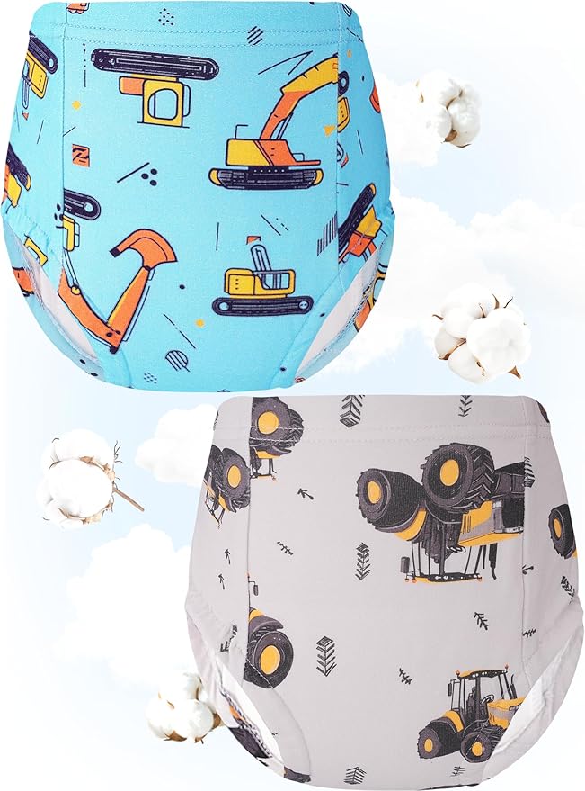 Boys Potty Training Underwear Pee Pants Cotton Absorbent Leak Resistant 4-Pack For Toddler 2t 3t 4t 5t 6 7 8 10