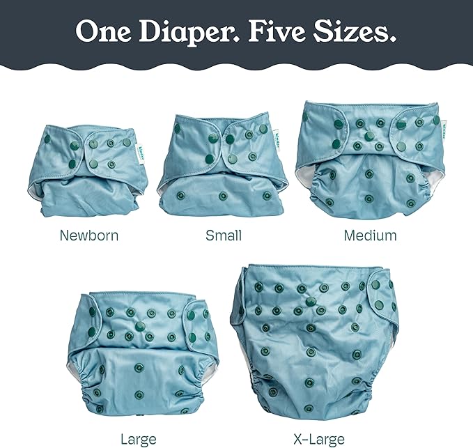 Kinder Cloth Diapers Reusable Baby Diapers Pocket Style Athletic Wicking Jersey, Wet Bag, Newborn to Potty Training 7-60lbs, One Size, Inserts NOT Included (Starlight, 3 Pack, Without Inserts)