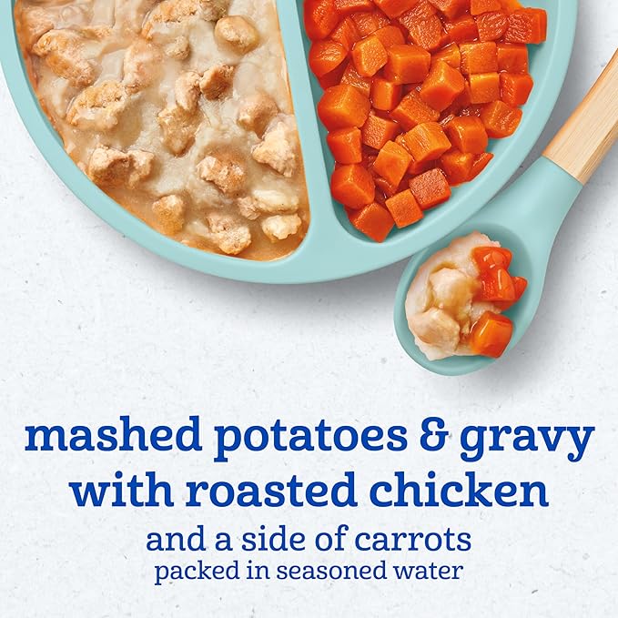Gerber Graduates Lil' Entrees Mashed Potatoes & Gravy with Roasted Chicken & Carrots, 6.6-Ounce (Pack of 8)