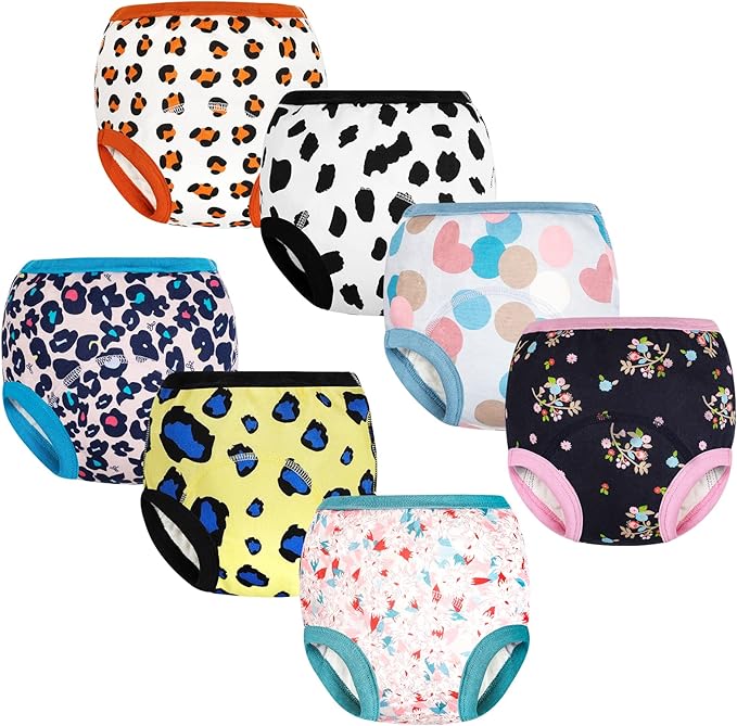 MooMoo Baby Potty Training Underwear for Boys Absorbent Toddler Training Pants for Girls 2T-6T