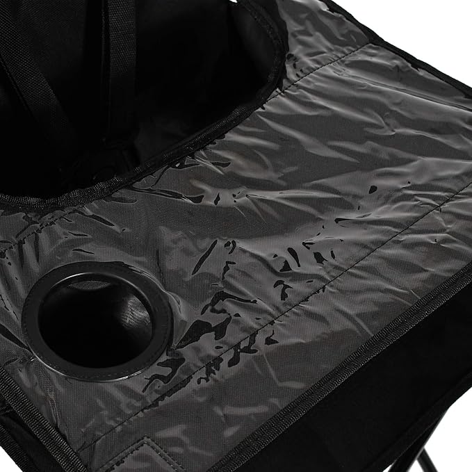 ciao! baby Portable High Chair for Babies and Toddlers, Compact Folding Travel High Chair with Carry Bag for Outdoor Camping, Picnics, Beach Days, and More (Black)
