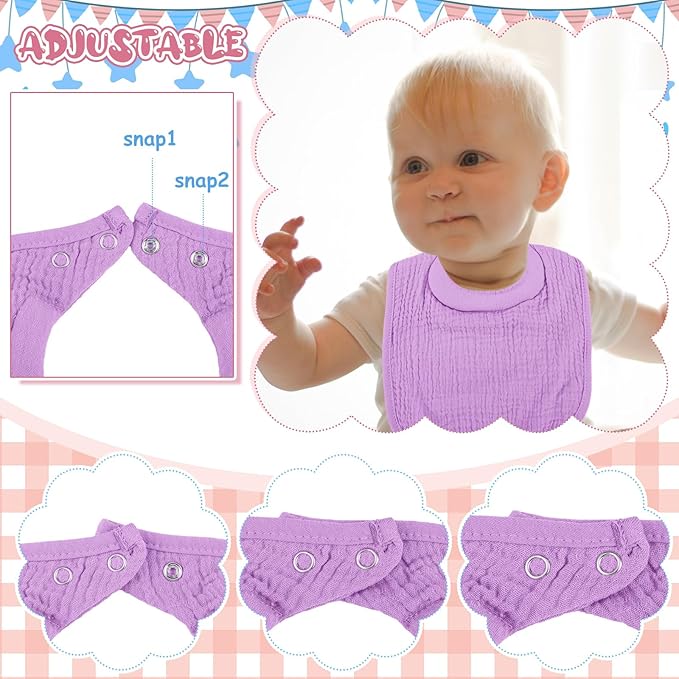 Twistover Newborn Bibs Feeding Bibs for Drooling and Teething Comfy Neck Baby Bib with Padded Absorbent Collar