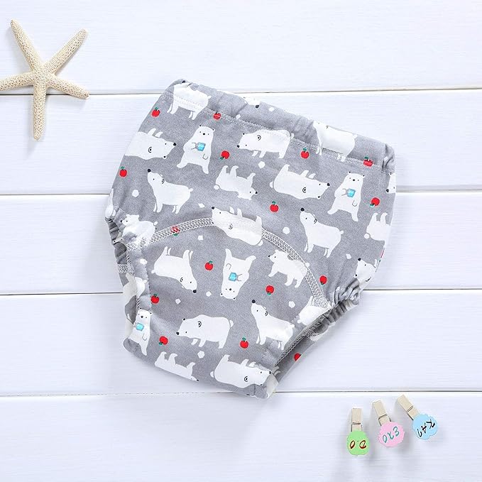 4 Pack Baby Toddler Reusable Toilet Pee Potty Training Pants Cloth Diapers Underwear