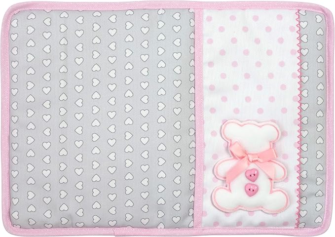 Diaper and Wipes Bag, Portable Diaper and Wipes Bag Organizer, with Booklet Opening, Gift Idea for Future Parents, 100% Made in Italy, Pink Colour, AMA1717R
