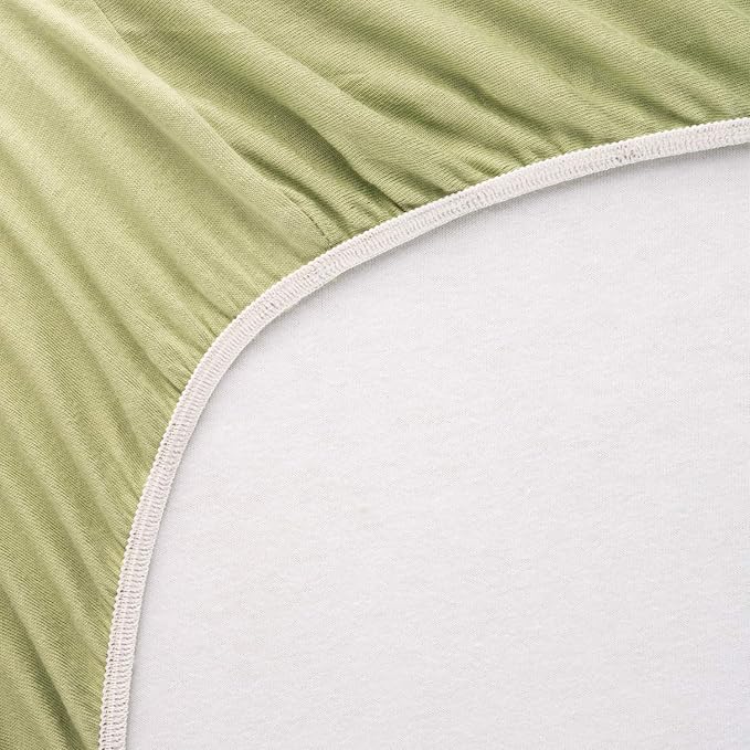 SheetWorld Baby Fitted Bassinet Sheet Fits Nuna Mixx 12 x 29 inches, 100% Cotton Jersey Hypoallergenic Sheet, Unisex Boy Girl, Solid Sage, Made in USA