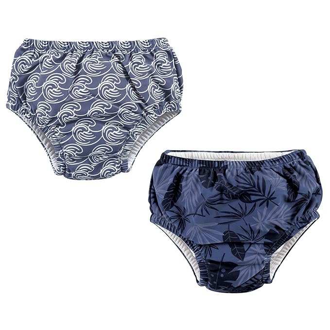 Hudson Baby Unisex Baby Swim Diapers, Tropical, 6-12 Months