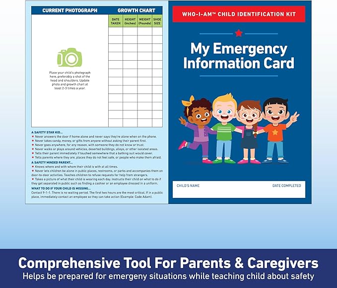 Who-I-Am Child ID Kits with Fingerprint & DNA Samples (5 Pack)