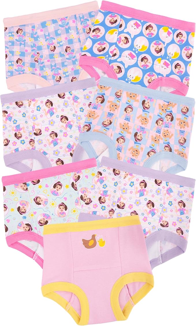 Ms. Rachel Baby Exclusive 7-pack Potty Training Pants With Stickers and Success Tracking Chart 2t-4t