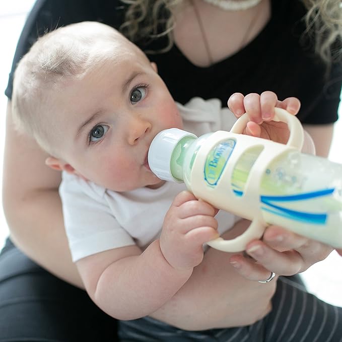 Dr. Brown’s® Milestones™ 100% Silicone Baby Bottle Handles, Narrow, Ecru, 2 Pack, 4m+