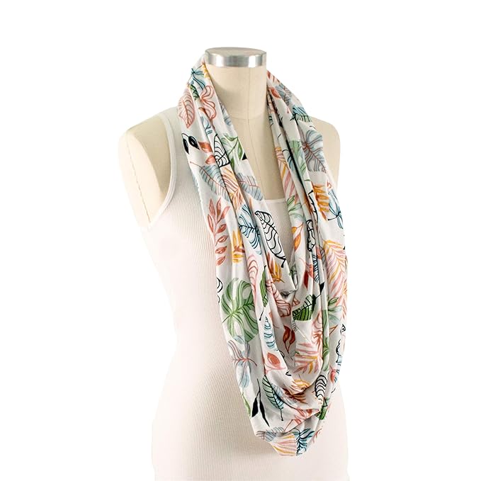 Bebe au Lait 5-in-1 Multi-Use Cover: Nursing Covers for Breastfeeding, Infinity Scarf, Nursing Shawl, Car Seat Cover, Shopping Cart Cover, Carrier Cover, Privacy Nursing Cover - Tropicana