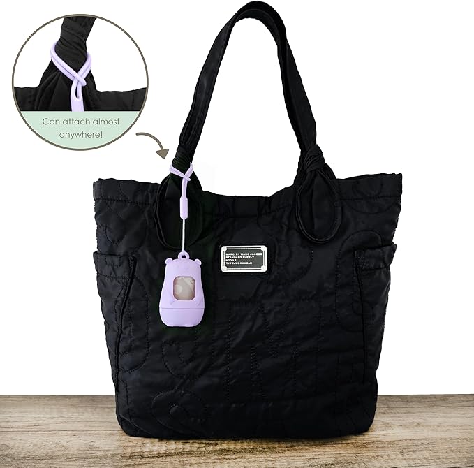 Moodie Disposable Diaper Bags Dispenser COMBO PACK |105 LAVENDER SCENTED Baby Poop Bags TOTAL & 1 Diaper Disposal Bag Dispenser | Dirty Diaper Trash Bags on the Go