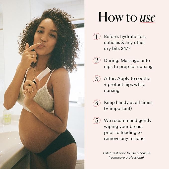 HATCH Nipple + Lip Rescue Balm - 1oz Lanolin Free Nipple Cream - Natural Nipple Care for Breastfeeding - Hydrating Nipple Balm - Mama Safe Breastfeeding Essentials