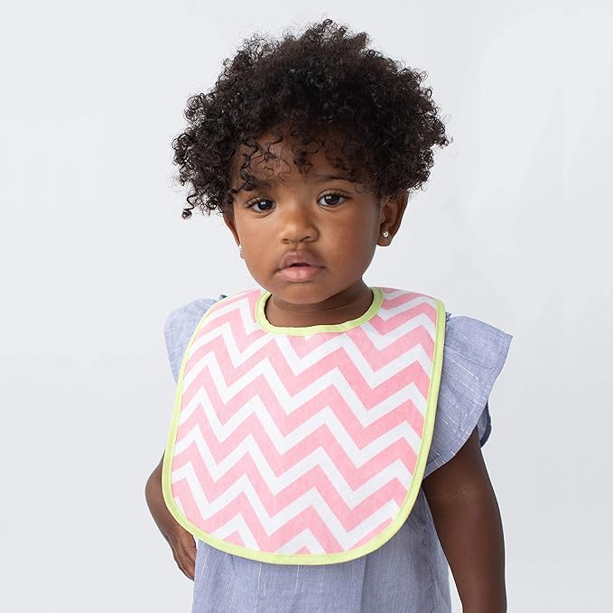 Neat Solutions Girl 10 Pack Water Resistant Bib Set, 10 Count