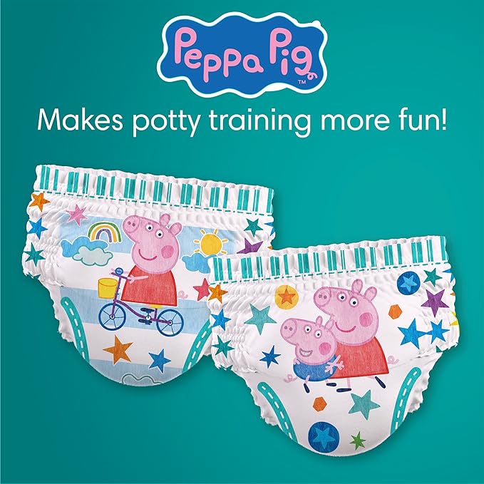 Pampers Training Pants - Easy Ups Girls & Boys - Size 3T-4T, 66 Count, Peppa Pig Potty Underwear (Packaging May Vary)