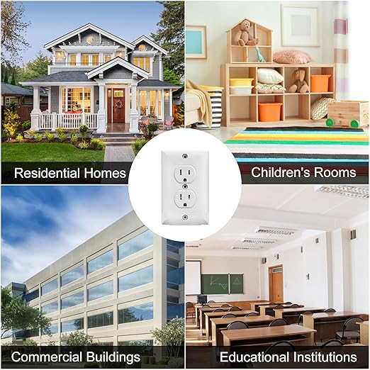 Child Safety Outlet Cover- Baby Proof Electrical Socket Protector for Kids - Smart Outlet Protector with Alarm & Vibration - Alert Parents Instantly - Stop it Socket (2 Pack)
