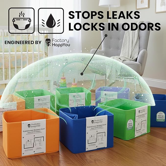 Factory Happyou® Pack of 8 Refills Compatible with Dekor PLUS Diaper Pails (NOT COMPATIBLE WITH DEKOR CLASSIC). A Refill is 394 in Long, 30% Thicker. Odor Control. Each Refill Holds up to 600 Diapers
