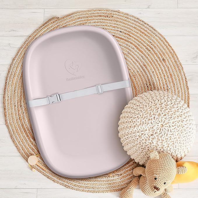 Bellababy Baby Changing Pad, Waterproof & Non-Slip, Soft, Easy to Clean, Lightweight, Portable, Polyurethane (PU), 27.6 * 19.2 * 2.9 inches, Pink