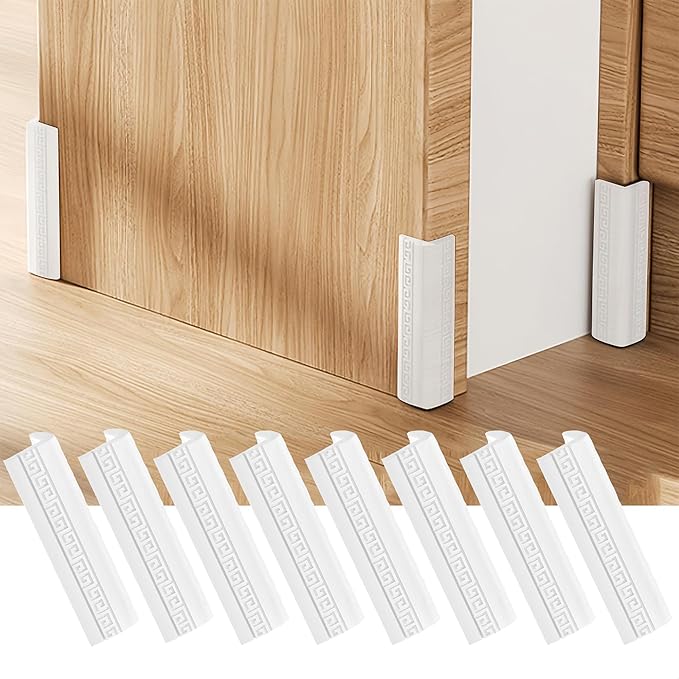 8PCS Baseboard Corner Protectors - Self Adhesive Silicone Safety Corner Protectors, Baby Proofing Edge Guard Cushion for Furniture Wall Base & Edges - Popular Home Childproofing Accessory