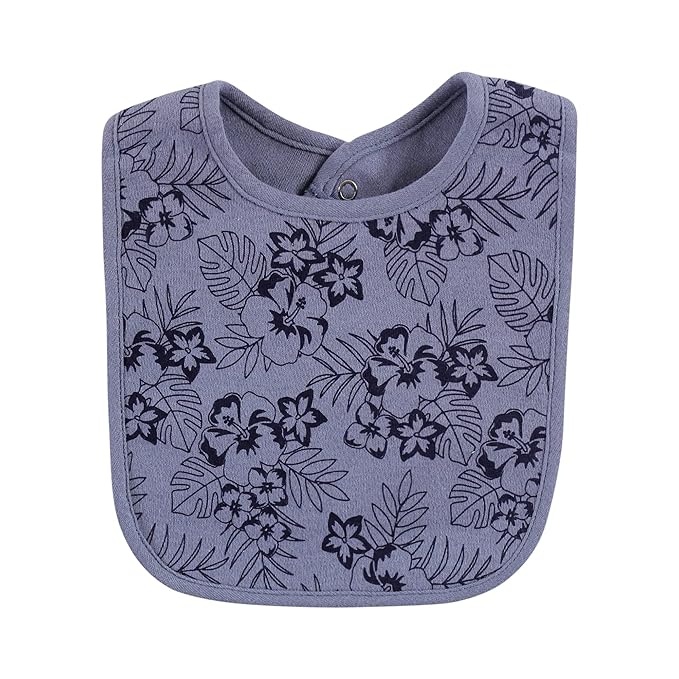 Hudson Baby Unisex Baby Cotton Bibs, Boy Pineapple, One Size