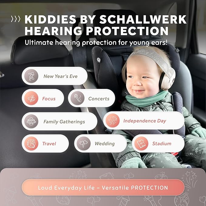 Schallwerk ® Mini+ Baby Ear Muffs – Infant Noise Cancelling Headphones, Toddler Ear Protection, Baby Headphones for Noise