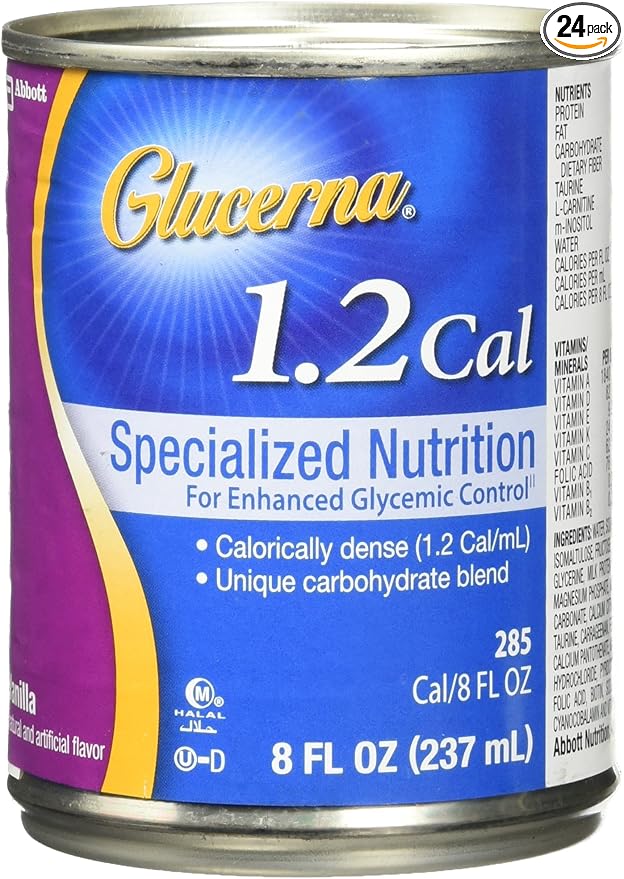 Glucerna 1.2 Cal Specialized Nutrition For Patients With Abnormal Glucose Tolerance Ready To Use, 24 - 8 Oz. Cans