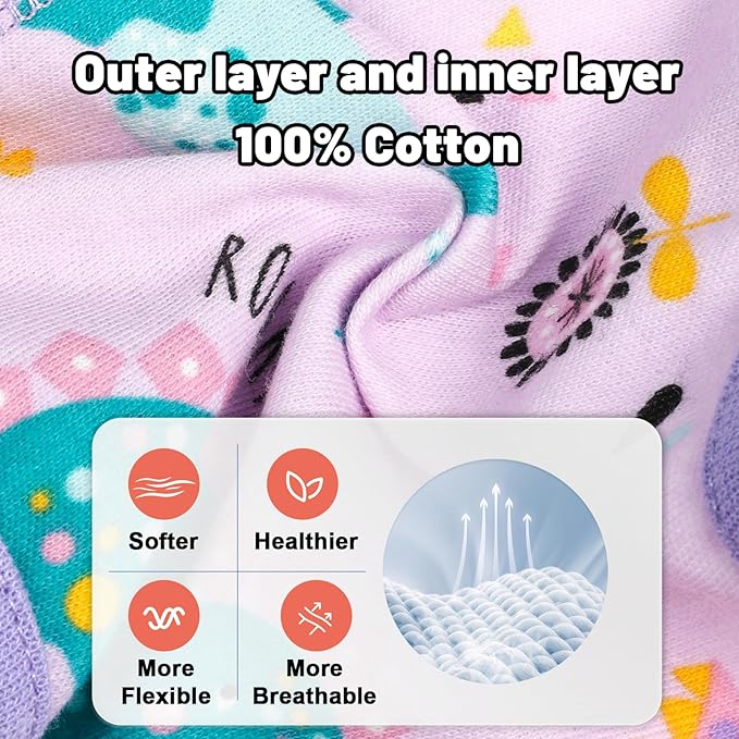 MooMoo Baby Training Underwear for Boys and Girls Absorbent Toddler Training Pants for Girs 2T-7T