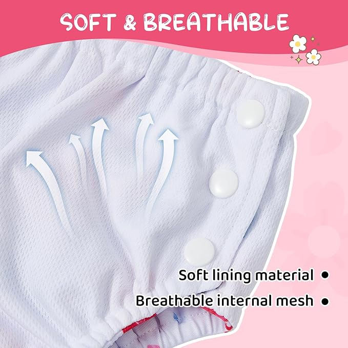 Durio Reusable Swim Diapers for Baby Toddler Newborn Washable Water Diapers for Swimming Beach Essentials