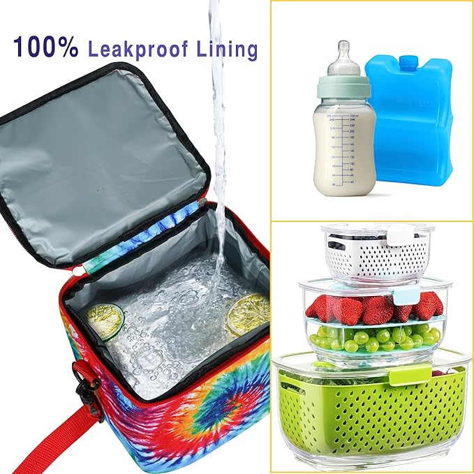 Breastmilk Cooler Bag with Ice Pack Fits 4 Baby Bottles Up To 9 Ounce Insulated Baby Bottle Bag Breast Milk Cooler on the Go with Strap Cooler Bag for Nursing Mom Daycare or Travel