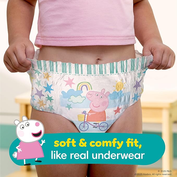 Pampers Easy Ups Pull On Training Underwear Girls, 5T-6T, 2 Month Supply (2 x 84 Count) with Sensitive Water Based Baby Wipes 12X Multi Pack Pop-Top and Refill (1008 Count)