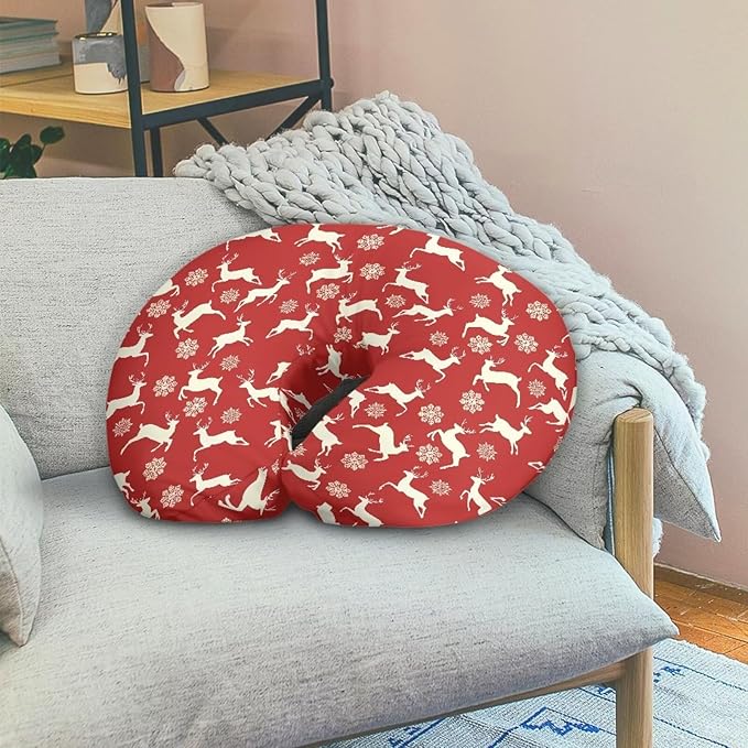 Nursing Pillow Cover for Breastfeeding Pillow, Christmas Deer Nursing Pillow Slipcovers, Snug Fits Pillow, Perfect Newborn Choice for Mom or Baby Quick Dry