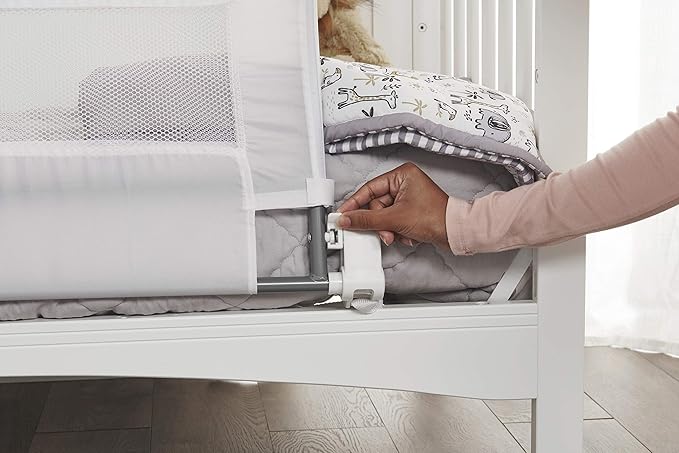 Regalo Swing Down Crib Rail, with Reinforced Anchor Safety System & Swing Down 54-Inch Extra Long Bed Rail Guard, with Reinforced Anchor Safety System