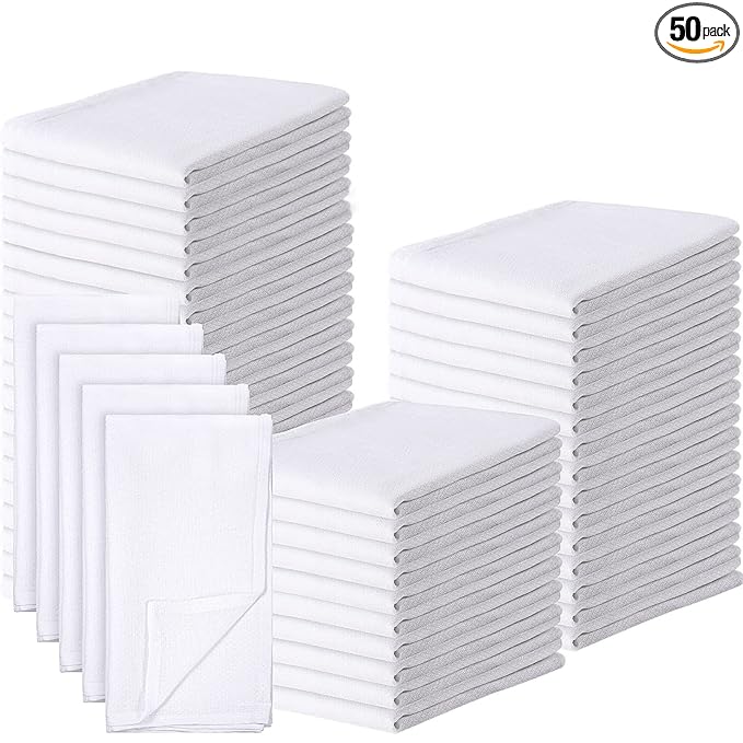 50 Count Birdseye Cloth Diapers for Babies Reusable Baby Diapers Cloth Large 27 x 27 Inch Cotton Baby Reusable Burp for Babies Boy Girl Toddlers