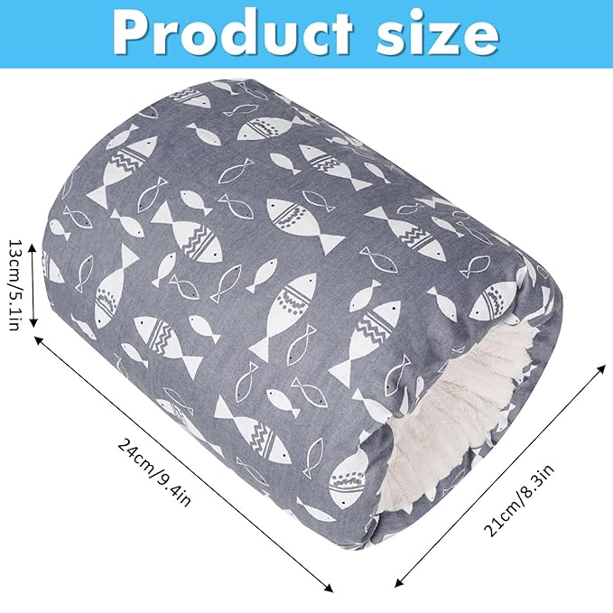 Baby Feeding Arm Pillow,Soft Cotton Bottle Nursing Arm Pillows for Newborn,Breastfeeding Pillows for More Support for Mom and Baby,Portable and Washable,Ergonomic Nursing Essentials(Grey Fish)