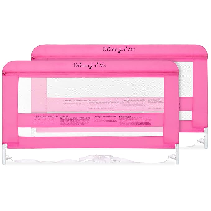 Dream On Me Lilibet Twin/Full/Queen Mesh Safety Bed Rails | Set Double Pack | 23 * 40