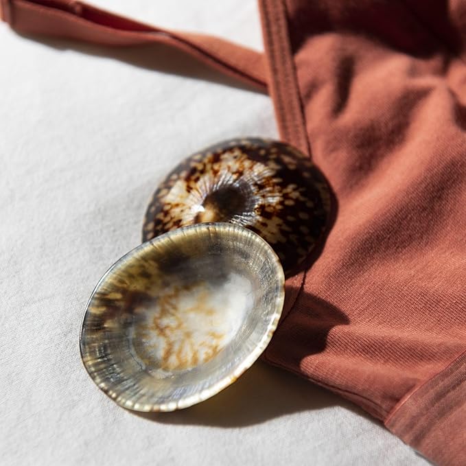 Breastfeeding Seashells: Seashell Nipple Protectors for Breastfeeding, Soothes and Heals Dry Cracked Nipples (Size 4), Brown