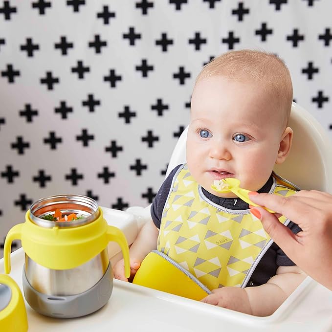 b.box Insulated Food Jar with Spork for Toddlers | Easy Open Container | Stainless Steel, 5hrs+ of Perfect Temperatures | Dishwasher Safe, BPA Free (Indigo Rose, 11 oz)