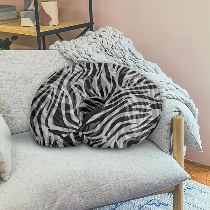 Zebra Breast Feeding Nursing Pillow Cover with Hidden Zipper, Breastfeeding Nursing Pillow Slipcovers Super Soft for Breastfeeding Moms