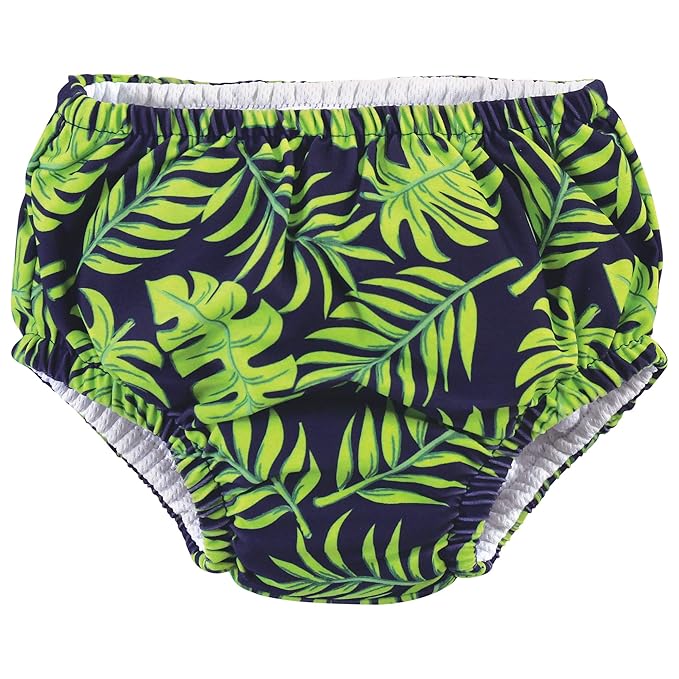 Hudson Baby Unisex Baby Swim Diapers, Tropical Leaves, 6-12 Months