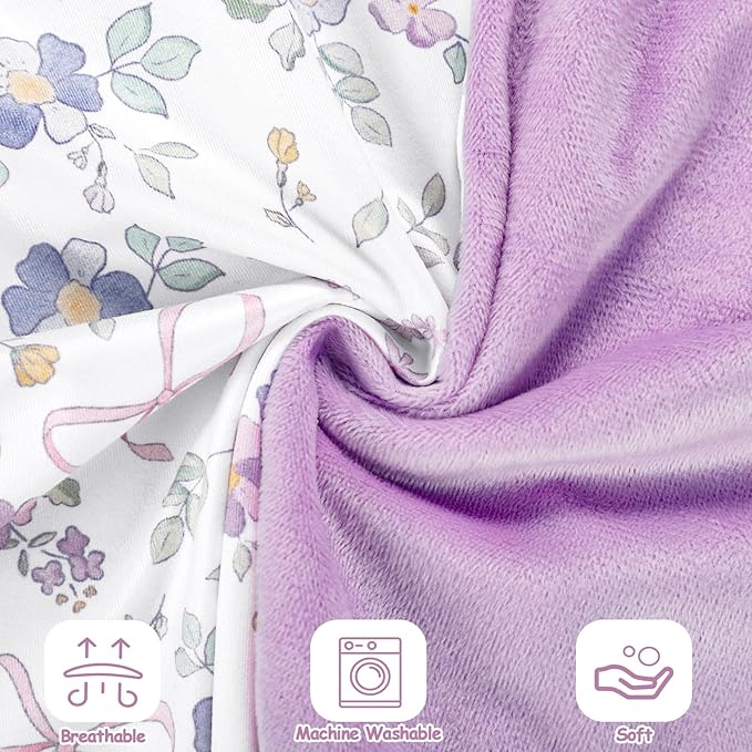 SWESEN Nursing Pillow Cover, 1 Pack Stretchy Slipcovers for Breastfeeding Pillows, Super Soft Removable Nursing Pillow Case for Baby Boy and Girls, Purple