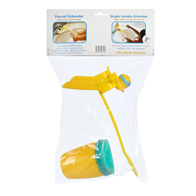 Aqueduck Faucet Handle Extender Set. Connects to Sink Handle and Faucet to Make Washing Hands Fun and Teaches Your Baby or Child Good Habits and Promote Independence to Them.